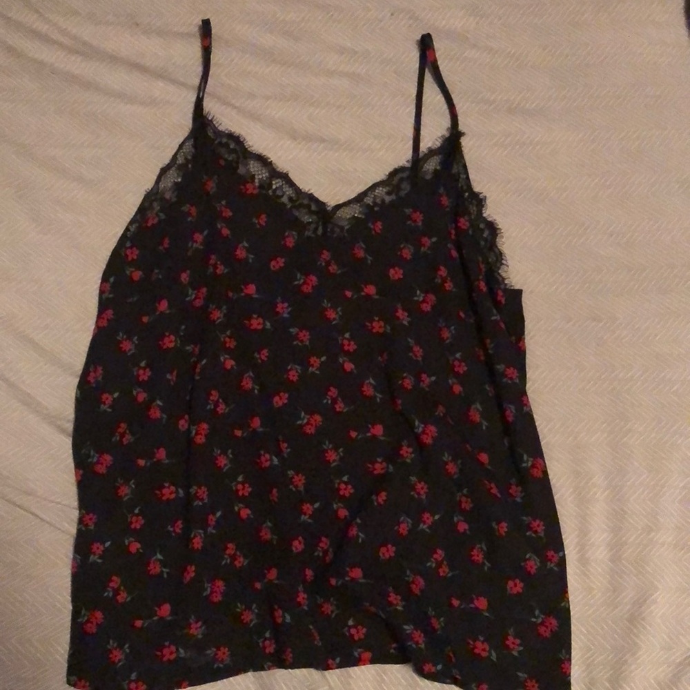 Black floral tank top from Forever 21